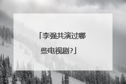 李强共演过哪些电视剧?