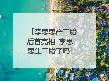 李思思产二胎后首亮相 李思思生二胎了吗