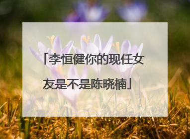 李恒健你的现任女友是不是陈晓楠