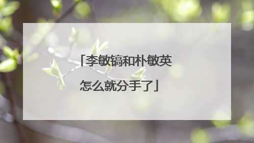 李敏镐和朴敏英怎么就分手了