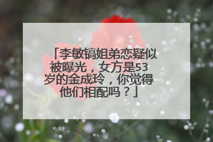 李敏镐姐弟恋疑似被曝光,女方是53岁的金成玲,你觉得他们相配吗?