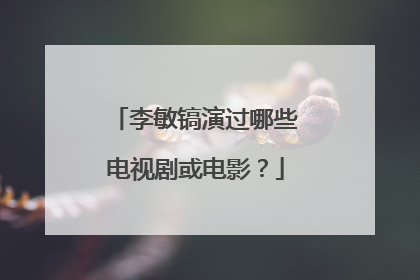 李敏镐演过哪些电视剧或电影?