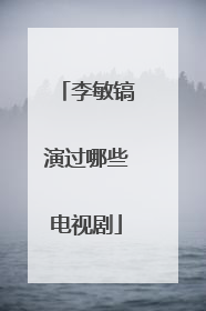 李敏镐演过哪些电视剧