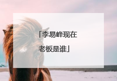 李易峰现在老板是谁