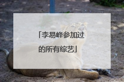 李易峰参加过的所有综艺