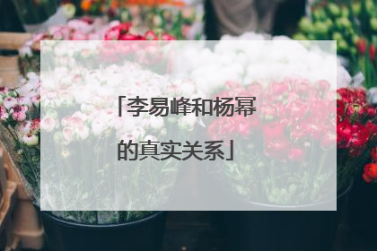 李易峰和杨幂的真实关系