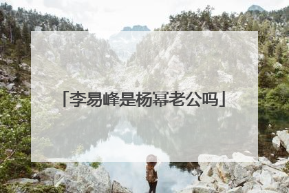 李易峰是杨幂老公吗