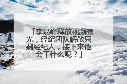 李易峰释放视频曝光,经纪团队解散只剩经纪人,接下来他会干什么呢?