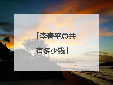 李春平总共有多少钱