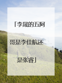 李晟的五阿哥是李佳航还是张睿