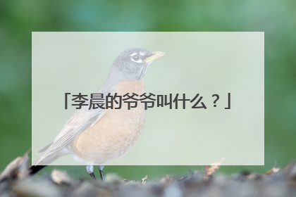 李晨的爷爷叫什么？