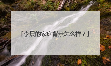 李晨的家庭背景怎么样？