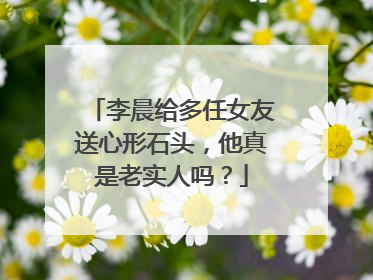 李晨给多任女友送心形石头,他真是老实人吗?