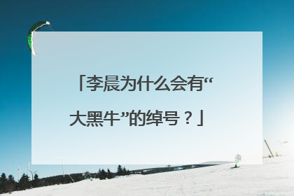 李晨为什么会有“大黑牛”的绰号？