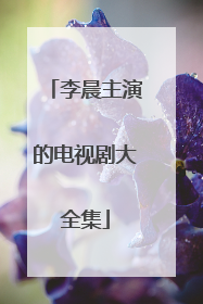 李晨主演的电视剧大全集