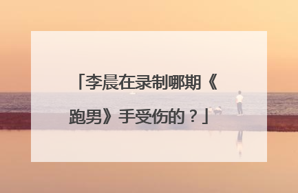 李晨在录制哪期《跑男》手受伤的？