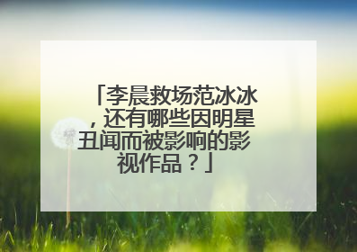 李晨救场范冰冰，还有哪些因明星丑闻而被影响的影视作品？