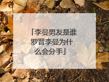 李曼男友是谁 罗晋李曼为什么会分手