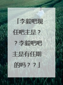 李毅吧现任吧主是??李毅吧吧主是有任期的吗??