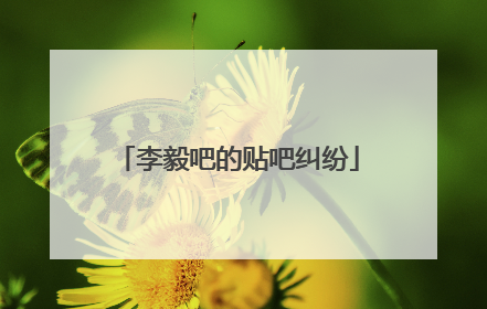 李毅吧的贴吧纠纷