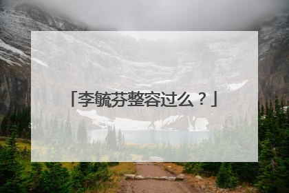 李毓芬整容过么？