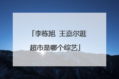 李栋旭 王嘉尔逛超市是哪个综艺