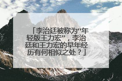 李治廷被称为“年轻版王力宏”，李治廷和王力宏的早年经历有何相似之处？