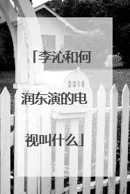 李沁和何润东演的电视叫什么