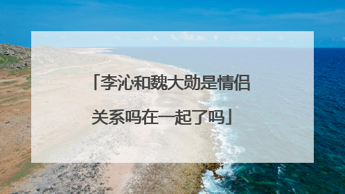 李沁和魏大勋是情侣关系吗在一起了吗