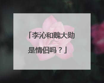 李沁和魏大勋是情侣吗?
