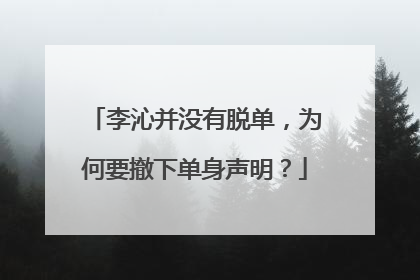 李沁并没有脱单,为何要撤下单身声明?