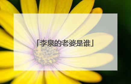 李泉的老婆是谁