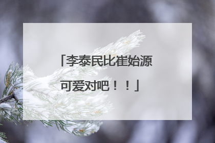 李泰民比崔始源可爱对吧!!