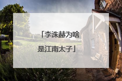 李洙赫为啥是江南太子