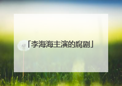 李海海主演的腐剧