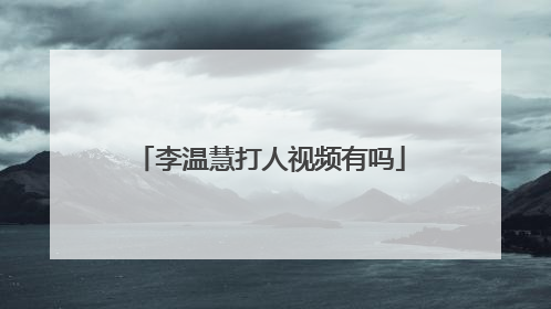 李温慧打人视频有吗