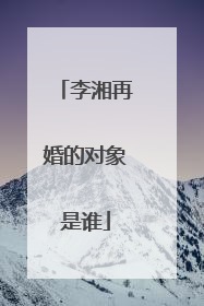 李湘再婚的对象是谁