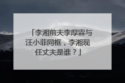 李湘前夫李厚霖与汪小菲同框，李湘现任丈夫是谁？