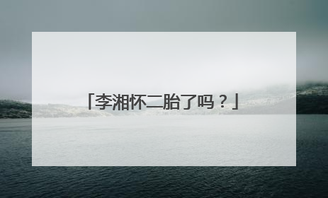 李湘怀二胎了吗？