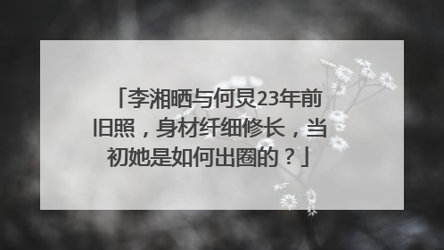 李湘晒与何炅23年前旧照,身材纤细修长,当初她是如何出圈的?