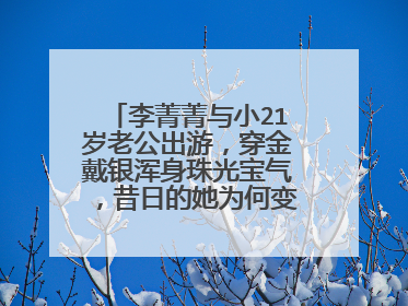李菁菁与小21岁老公出游,穿金戴银浑身珠光宝气,昔日的她为何变成这样?