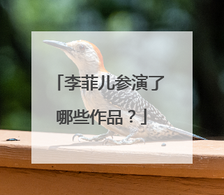 李菲儿参演了哪些作品？