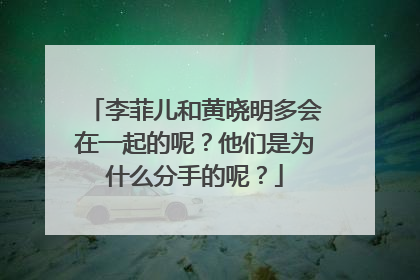 李菲儿和黄晓明多会在一起的呢?他们是为什么分手的呢?