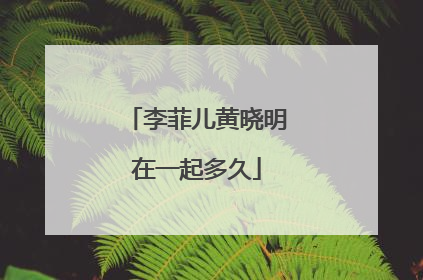 李菲儿黄晓明在一起多久