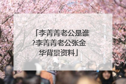 李菁菁老公是谁?李菁菁老公张金华背景资料