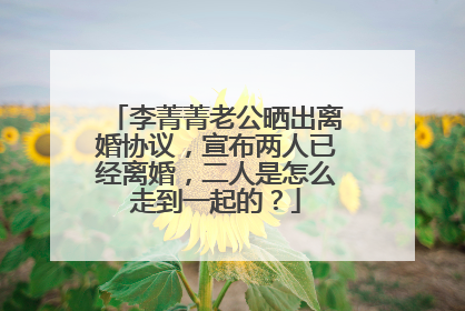 李菁菁老公晒出离婚协议，宣布两人已经离婚，二人是怎么走到一起的？