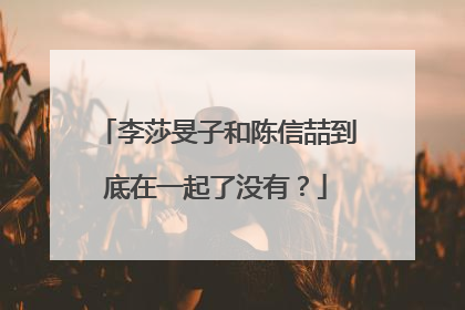 李莎旻子和陈信喆到底在一起了没有?