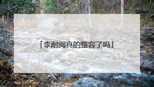 李耐阅真的整容了吗