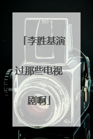 李胜基演过那些电视剧啊