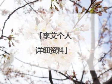 李艾个人详细资料